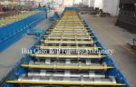 Shaft Bearing Steel Roof Sheet Making Machine , Metal Roll Forming Equipment 15m