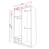 Buy cheap Wholesale Wood Wardrobe 2 Door Bedroom Furniture With Drawers Shelves And Hanging Rod from wholesalers