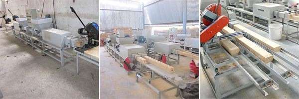 Automatic Hot Press Compressed Wood Pallet Block Feet Machine