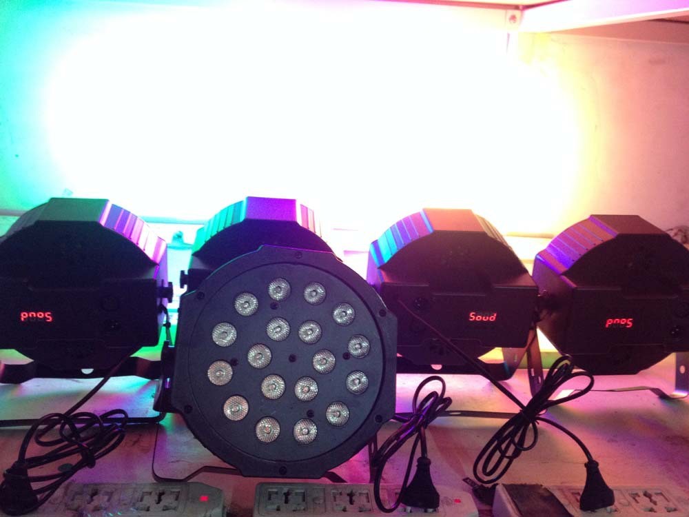 Dustproof 18 Led Rgb Par Can Dj Stage Dmx Lighting Low Power Consumption