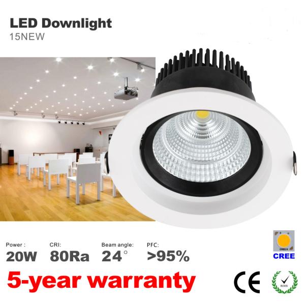 Buy cheap 20W LED Downlight CREE COB LED Bulbs 125mm hole Recessed down light ceilling light from wholesalers