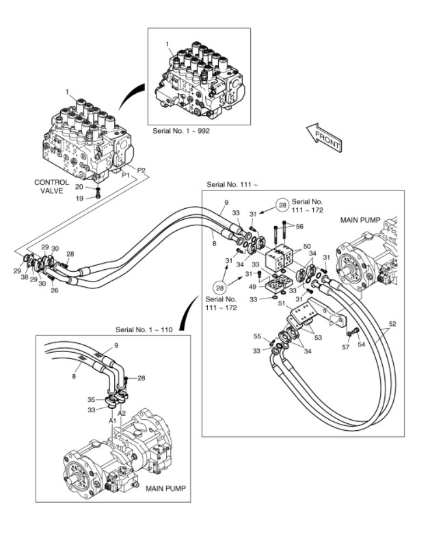 Solar220LC-V Excavator Control Valve For Doosan Hydraulic Main Control Valve 426-E0064B