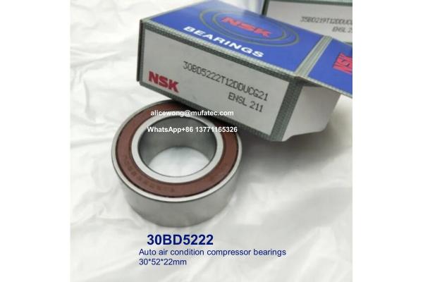 30BD5222 30x52x22mm Auto Air Condition Compressor Bearings Double Row Ball