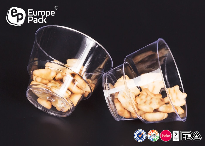 Multi Use Small Disposable Clear Plastic Dessert Cups 5OZ With ISO9001 Certification