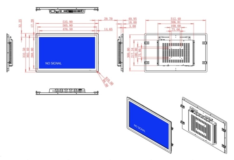21.5-Inch Large Format Touch Screen for Smart Interfaces and Digital Signage