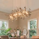 Nordic Creative LED Chandelier Gold/Chrome Bedroom Restaurant Terzani Argent