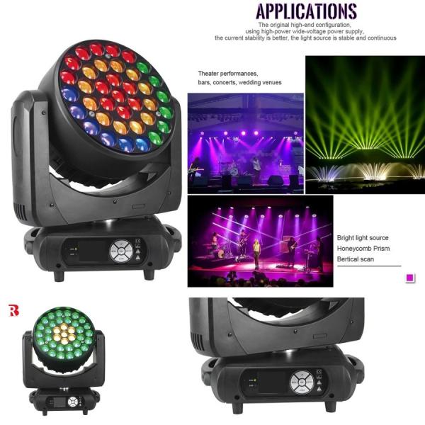 Buy cheap Wash Stage Light Beeye 37*15w Moving Head Light RGBW Beam Zoom Disc DMX from wholesalers