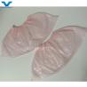 Buy cheap Customized Disposable PE Pink Shoe Cover For Labs Waterproof Material 17 x 40cm from wholesalers