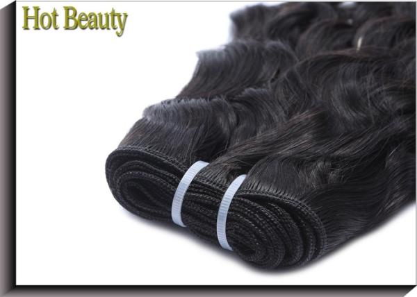 Buy cheap Full Tightened Water Wave Virgin Human Hair Extensions Healthy Natural Black 100G from wholesalers