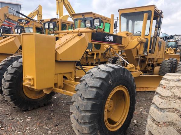 Buy cheap Operating Normally Used Motor Grader Yellow 140h Motor Grader 123 Kw Rated Power from wholesalers