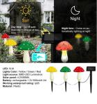 Waterproof Cute 5Watt Outdoor Solar Mushroom Lights