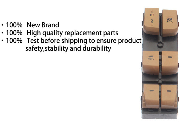 Auto Power window switch Front Left Single row cream-colored for Hyundai Elantra four door with light OE 93570-4V000YDA