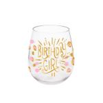 16 Ounce Acrylic Stemless Wine Glass Pink Leopard Unbreakable Drink Glasses