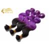 Buy cheap 55 CM Body Wave Ombre Purple Hair Extensions Machine Weft for sale - 22" Body Wave Ombre Hair Weft Extension for Sale from wholesalers