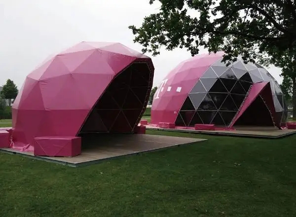 Camping 4 Season Geodesic Tent Dome House Inflatable Transparent