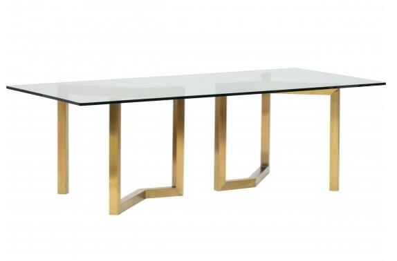 Buy cheap 10 Person Gold Glass Mirrored Dining Table With Stainless Steel Base from wholesalers