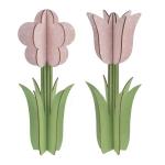 New Design Wooden Flower Figure Home Tabletop Decoration Pieces