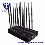 Adjustable 14 Antennas GPS Lojack 50m 35W Mobile Phone Blocker
