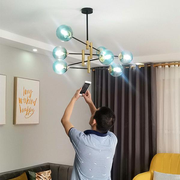 Buy cheap Nordic Chandelier Living Room Bedroom Ceiling Chandelier Creative Hanging Light(WH-MI-440) from wholesalers
