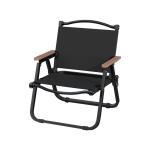 Long Lasting Metal Portable Camping Chair Folding Black Comfortable
