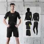 Casual Men′s Fitness Sports Wear Shorts Quick Dry Tights Short Sleeve Training