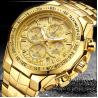 Buy cheap OEM Mens Stainless Steel Quartz Watch Gold Rotate Bezel Business from wholesalers