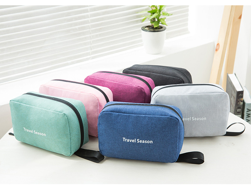 Custom Large Capacity Plain Polyester Private Label Makeup Bag