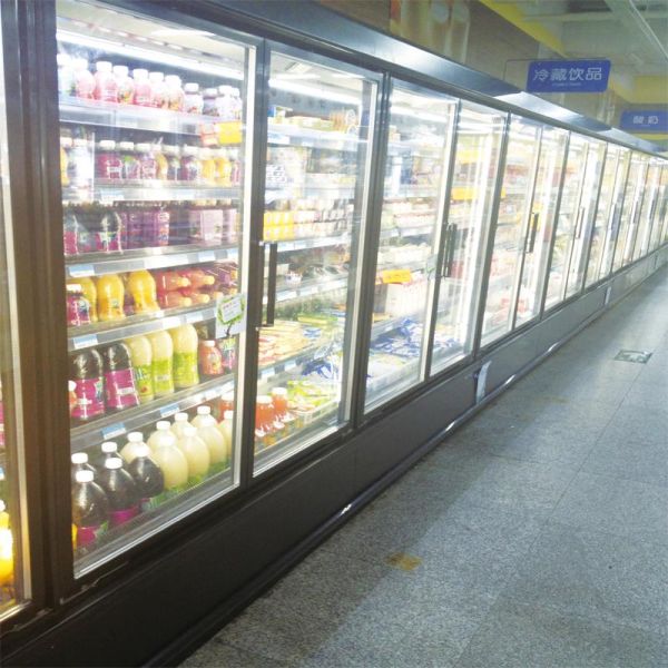 Multi Deck Dairy Glass Door Freezer Back Load Beverage Cooler Cooling Room