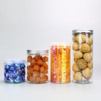 Buy cheap Custom Clear Round Plastic Canisters Pet Food Can Dia 100mm Food Grade product