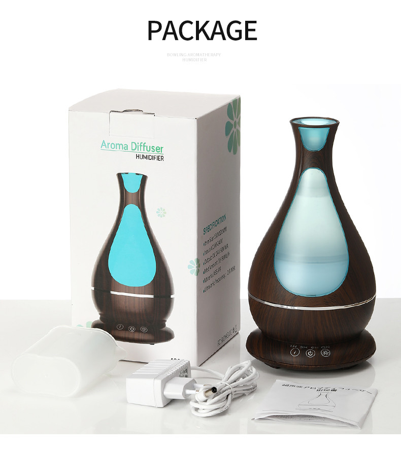 400ml 12W Wood Grain Ultrasonic Aromatherapy Diffuser
