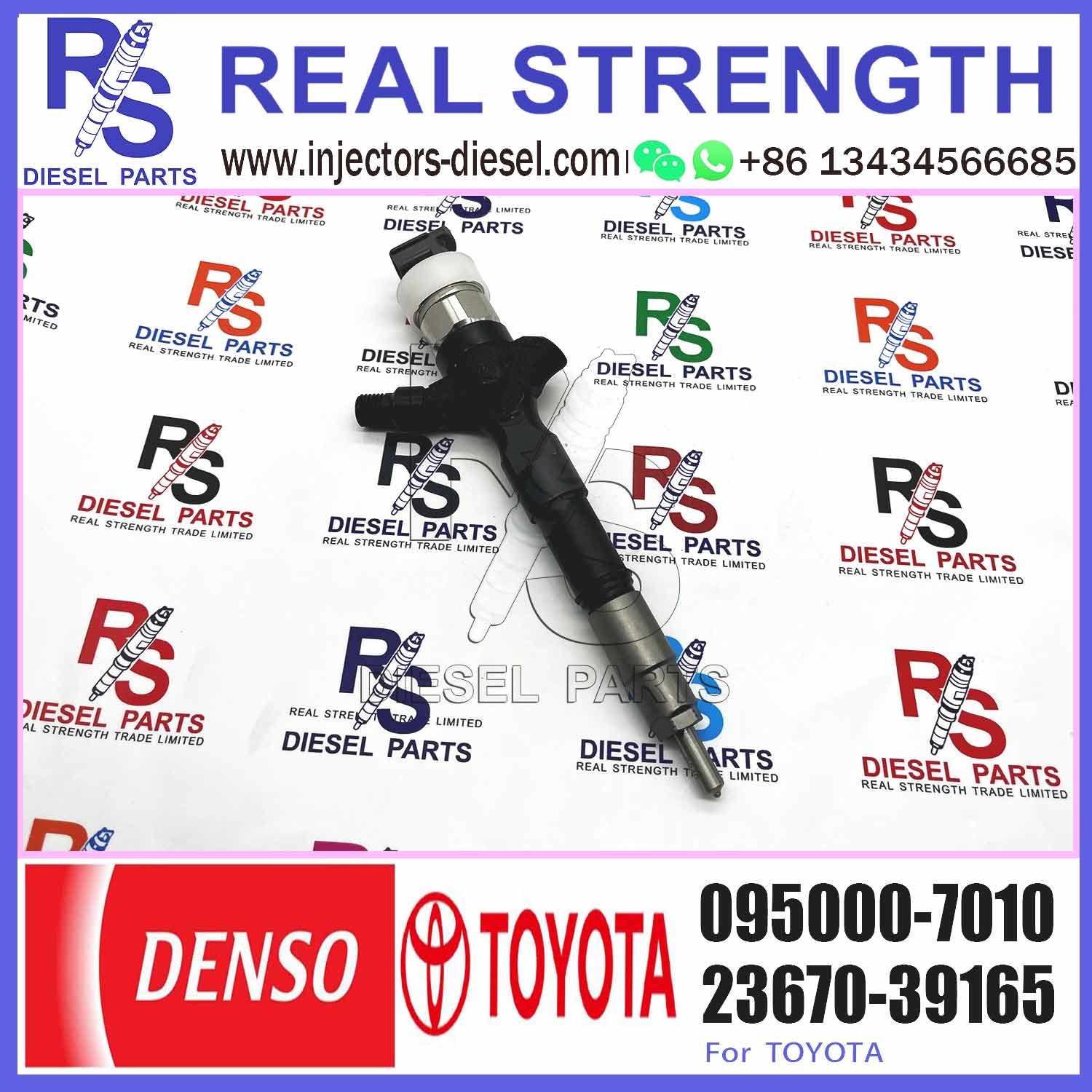 D-ENSO 095000-7010 23670-39165 Original New Diesel Fuel Injector 095000-7010 For T-oyota Truck 2KD Engine