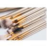 Buy cheap Essential 18pcs Goat Hair Makeup Brush Set Wood Handle Aluminum Ferrule from wholesalers