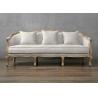 Buy cheap Antique french louis wooden frame sofa linen fabric french style sofa classic upholstered three seat sofa from wholesalers