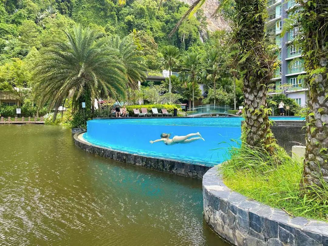 1.20g/cm3 Density Fiberglass Liner Transparent Acrylic Panel l Outdoor Swimming Pool
