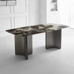 Modern Stainless Steel Dining Tables With Marble Tops For Wholesale