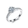 Buy cheap Women Fine Sterling Silver with Hearts Arrows CZ Diamonds Wedding Ring(RE662) from wholesalers