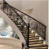 Buy cheap 12mm Tempered Glass Wrought Iron Wooden Curved Staircase for Iron Balustrade from wholesalers