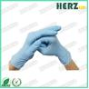 Buy cheap Powder Free Blue Nitrile Disposable Gloves , Finger Dotted ESD Safe Nitrile Gloves from wholesalers