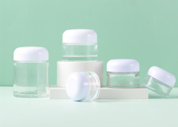 Buy cheap 5ml 10ml 15ml 20ml 30ml 50ml 60ml 100ml Clear Glass Body Cream Jar Empty Aluminum Lids Cosmetic Face Cream Jars from wholesalers