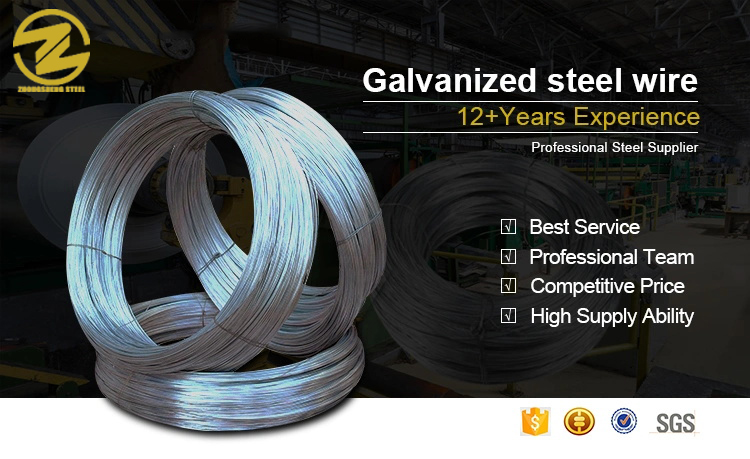 High Tensile Galvanized Spring Galvanized Iron Metal Steel Wire for Free Cutting Steel 0.7mm 1.2mm