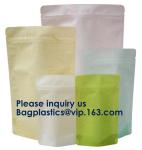 Custom Printed Kraft Paper Flat Bottom Standup Pouch / Food Packaging Bags,250g