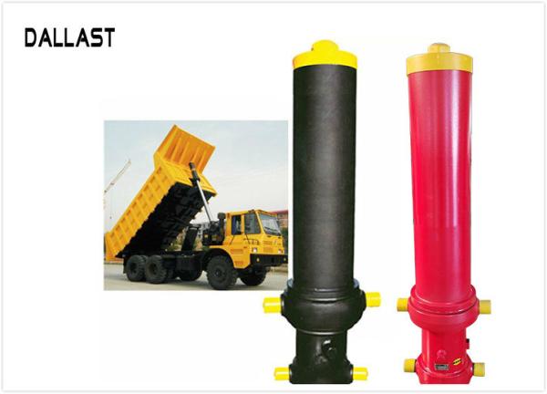 Buy cheap Hyva Long Stroke Hydraulic Lifting Cylinder , Single Acting Dump Truck Telescopic Cylinder from wholesalers
