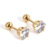 Buy cheap 3 Colors High quality titanium steel Zircon Stud Earrings Piercing Stud Earrings for women Elegant Jewelry Fashio from wholesalers