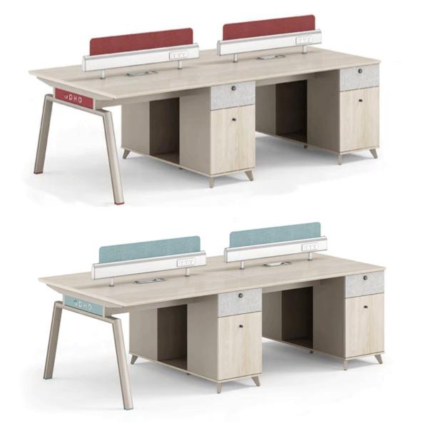 Buy cheap Living Room Office Furniture 4 Person Staff Table with Modular Workstation and Drawer from wholesalers