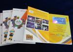 Leather 4.3 Inch Hard Cover Video Booklet Recording And Recharging CMYK