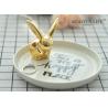 Buy cheap Rabbit Ring Dish Holder Jewelry Ceramic Jewelry Dish For Earrings Necklace from wholesalers