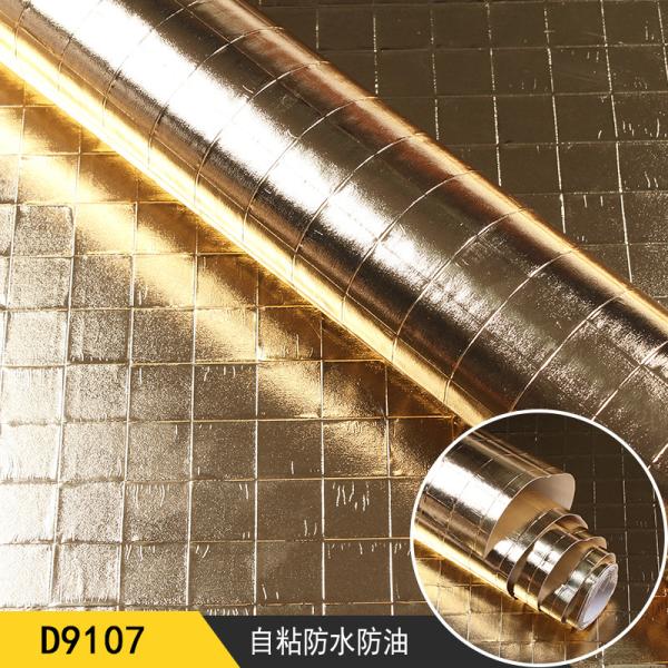 Oil-Proof Heat Resistant Wall Sticker for Countertop Drawer Shelf Liner Gold
