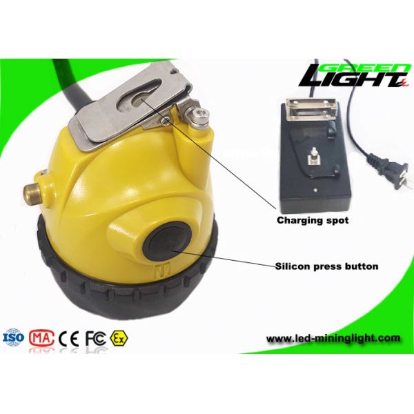 348lum Rechargeable Corded Miners Cap Light 10.4Ah With Low Power Warning