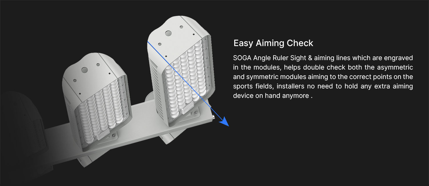 Streamlined Sports Field Led Flood Lights 1440W Parking Lot Led Flood Light
