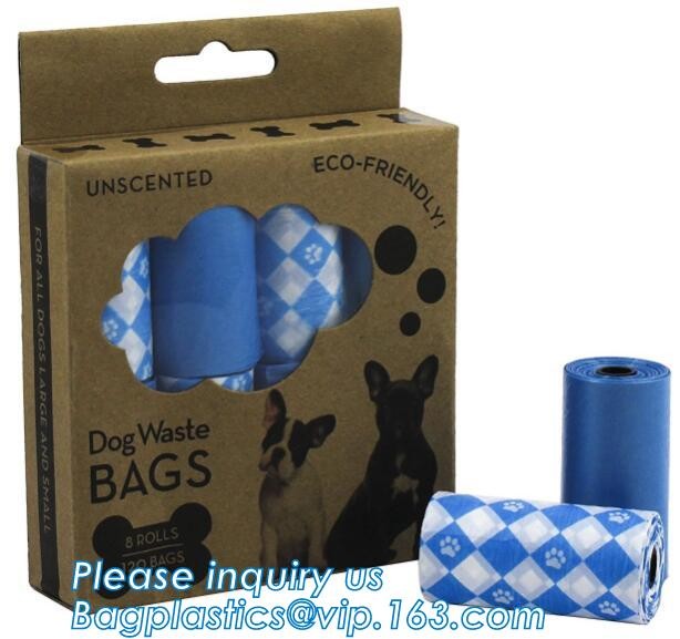security factory sales biodegradable pet waste dog poop bag, Heavy Duty Custom Biodegradable PE Dog Poop Pet Waste Bags